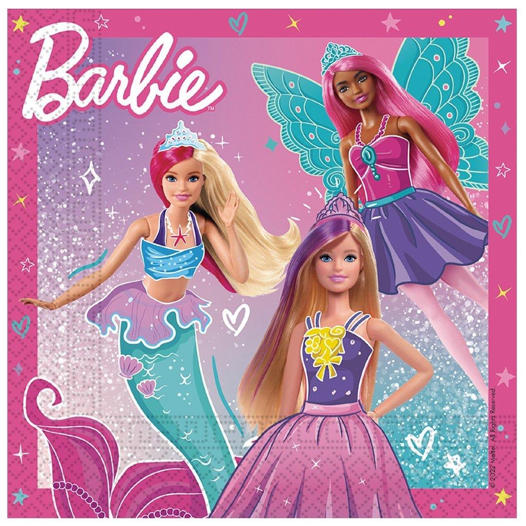 PEÇETE BARBIE FANTASY 33*33 CM 20 ADET