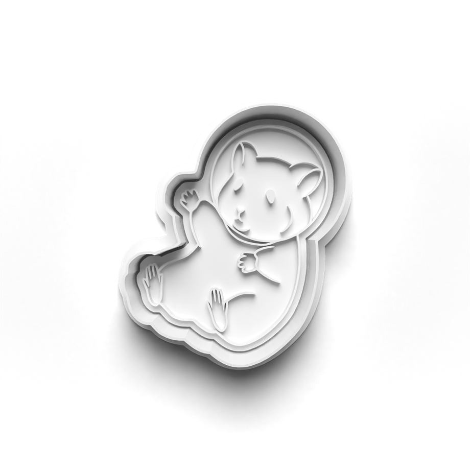 UZAY HAMSTERI KURABİYE KALIBI KESİCİ VE DAMGASI 3D-0240_4