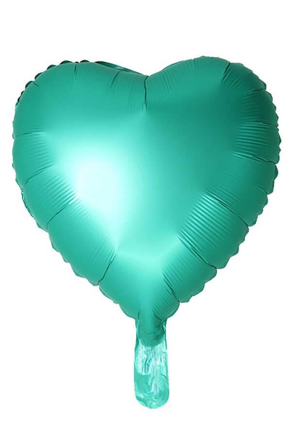 18 INCH MAT YEŞİL KALP BALON FOLYO