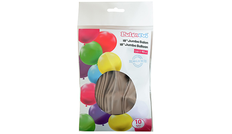 18'' KUM BEJİ BALON 10 AD