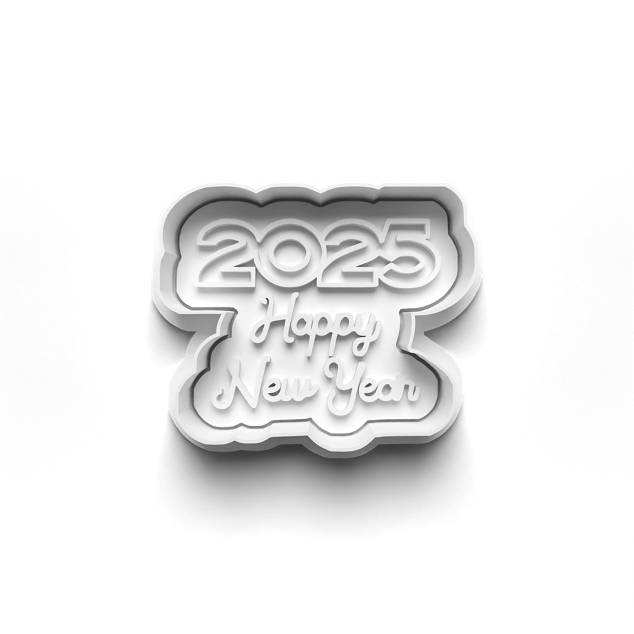 YENİ YIL YILBAŞI   2025 KURABİYE KALIBI KESİCİ VE DAMGASI 3D-0709_2