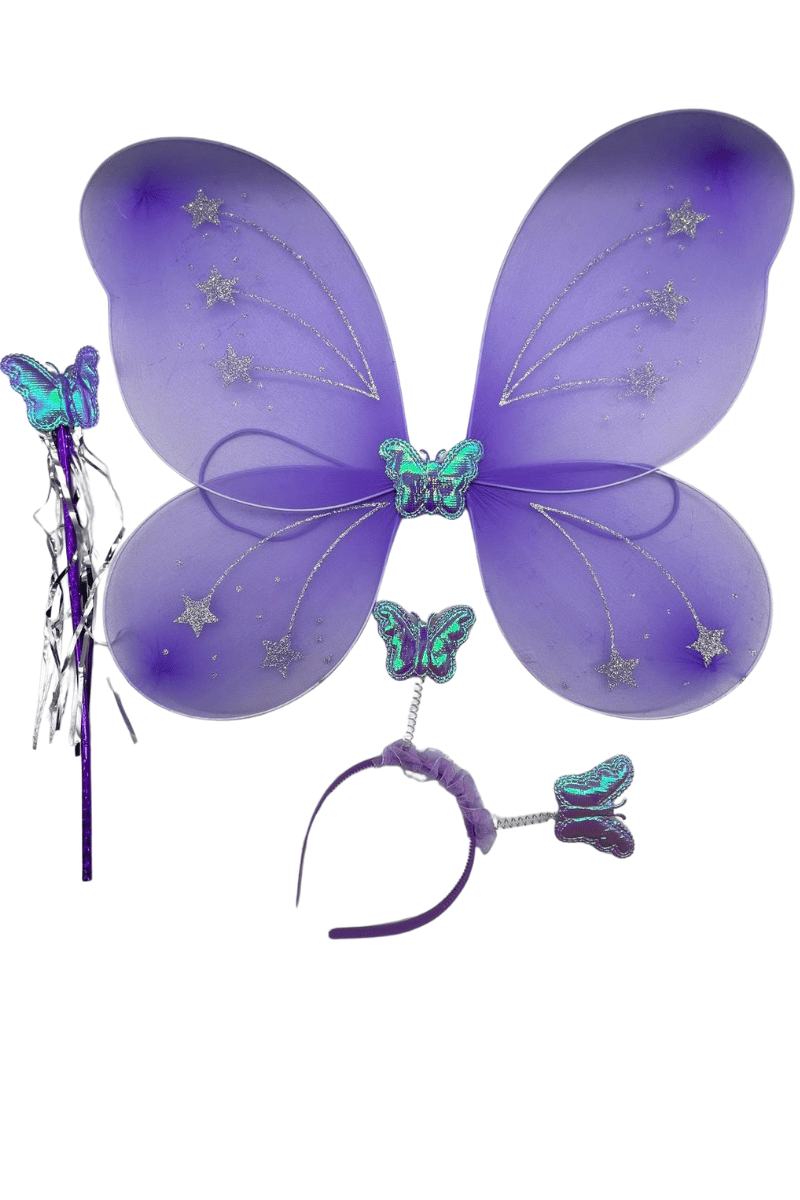 KELEBEK KANAT ASA TAÇ SET BRS-4717 MOR