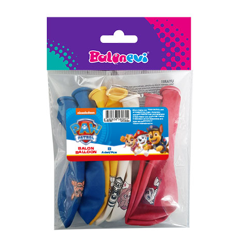 BALON PAW PATROL BASKILI 8 Lİ