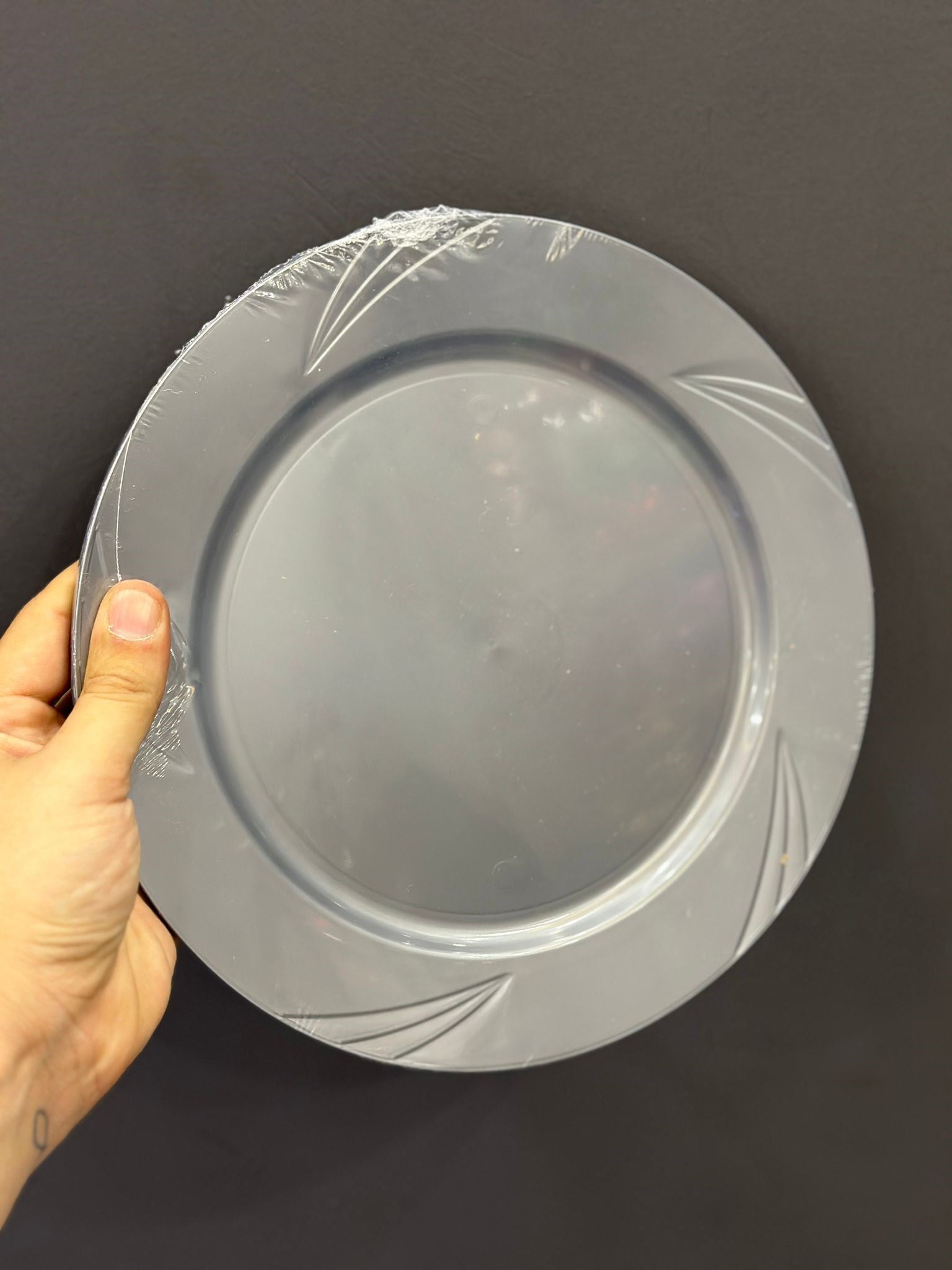 PL17C GÜMÜŞ KRİSTAL TABAK 26 CM 6 ADET