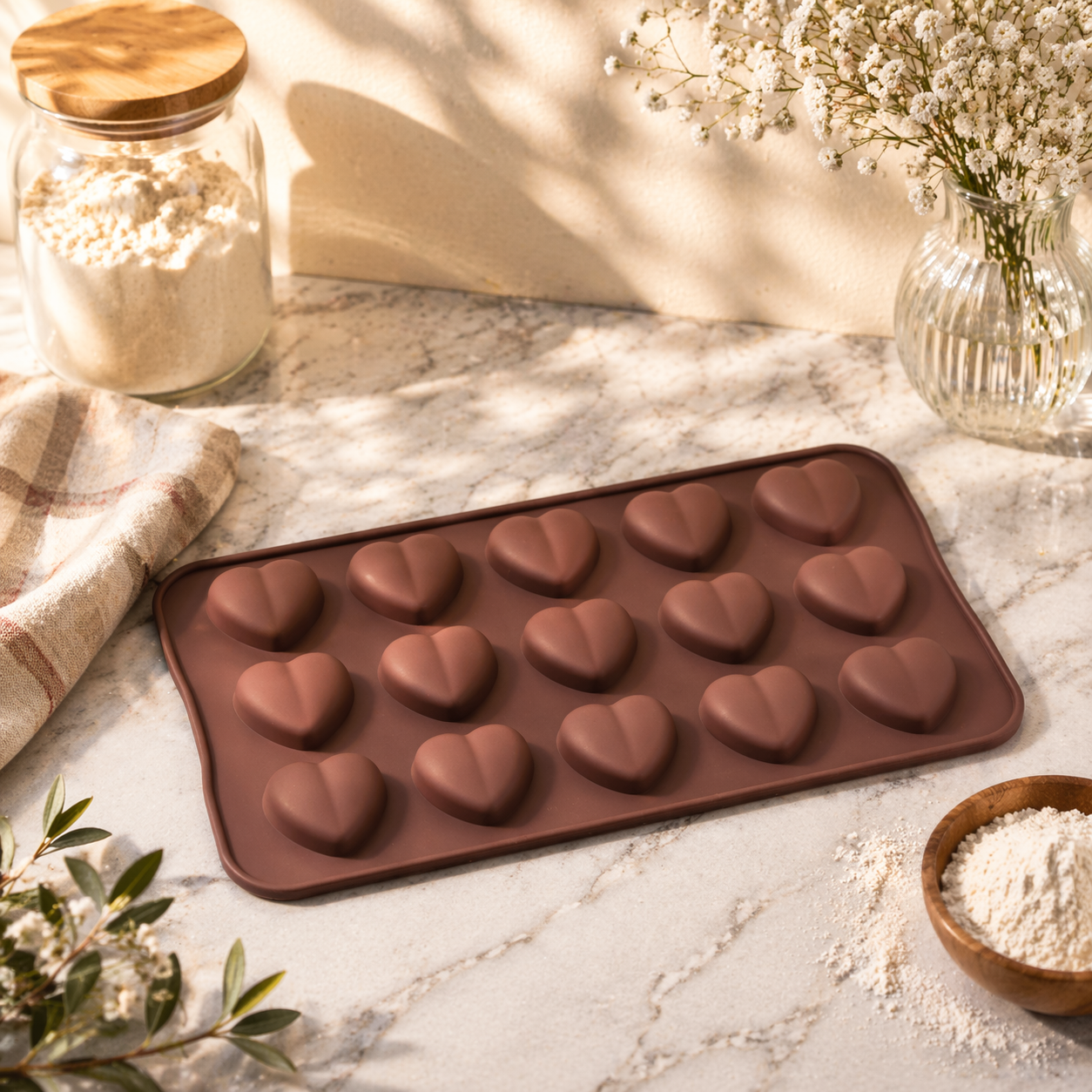 ÇİKOLATA KALIBI - SİLİKON - KALP KLP-21