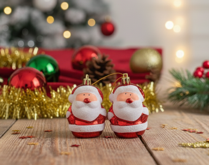 ERT-YIL-25228 YILBAŞI AĞAÇ SÜSÜ NOEL BABA MODEL X CM 2 Lİ
