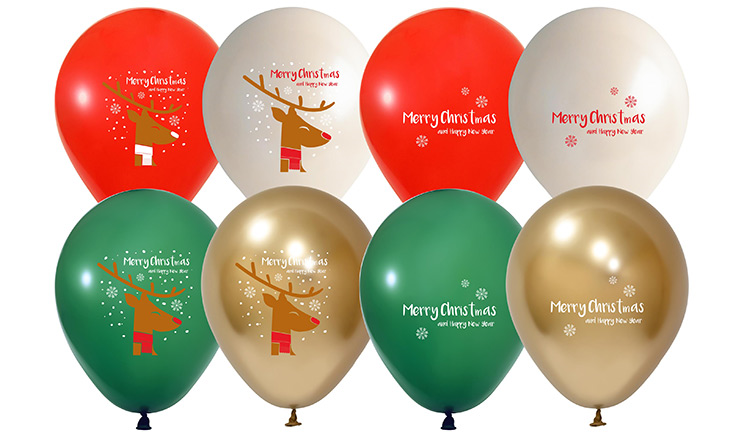 BALON MARRY CHRISMAS BASKILI 10 ADET BALONEVİ
