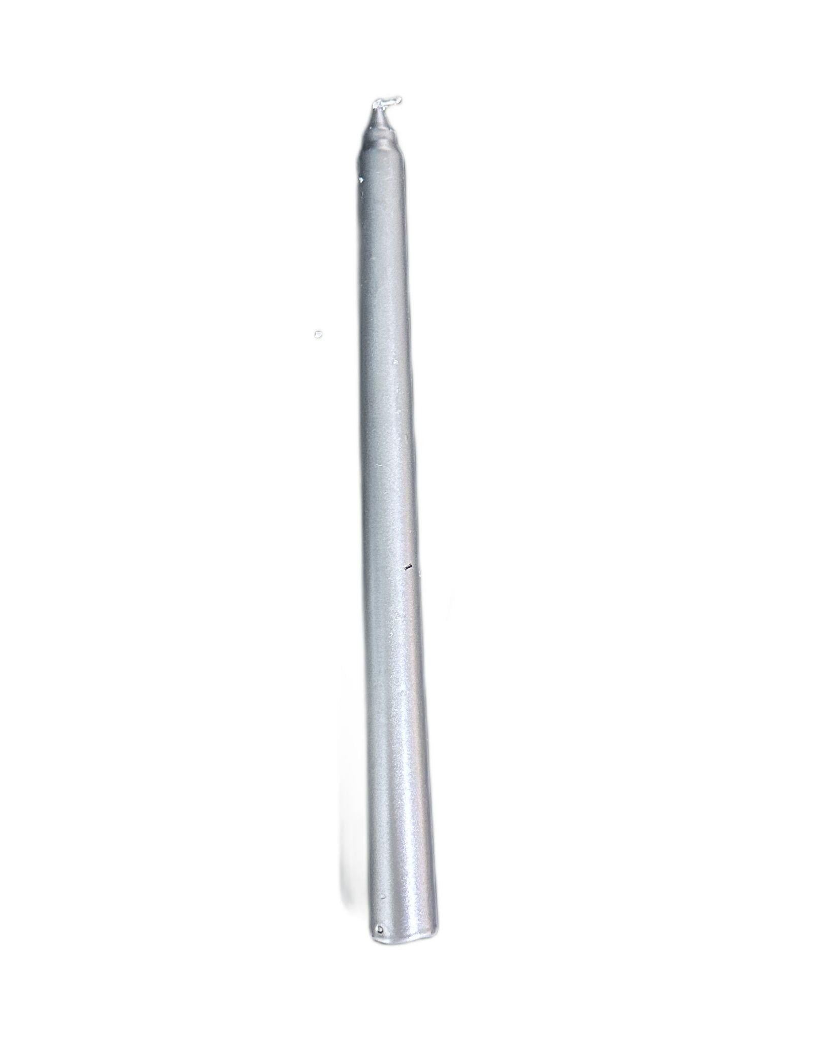 ŞAMDAN DEKOR MUM GÜMÜŞ 25 CM ÇAP 2 CM