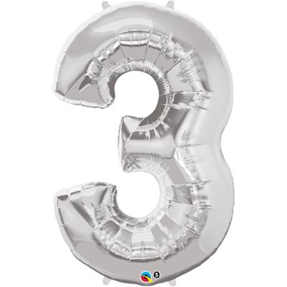 3 GÜMÜŞ 16 INCH FOLYO BALON