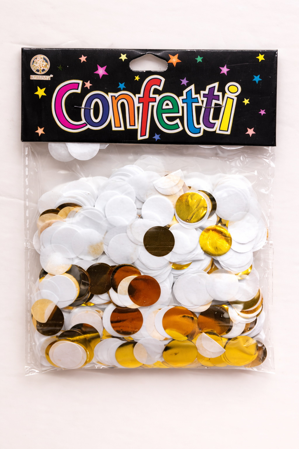 BALON PULU 20GR BEYAZ-GOLD CONFETTİ