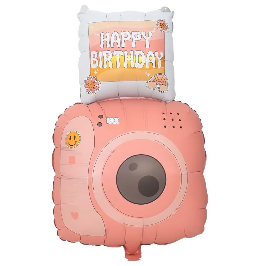 PEMBE FOTOĞRAF MAKİNASI FOLYO BALON 1187 75X44 CM