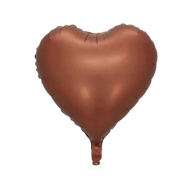 18'' SATEN ÇİKOLATA KALP FOLYO BALON