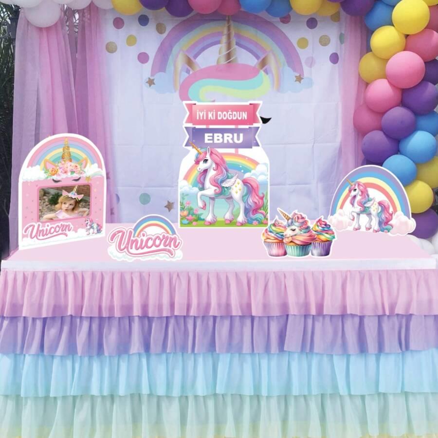 UNICORN TEMALI DEKORATİF PANO MASA ÜSTÜ SET 3 LÜ
