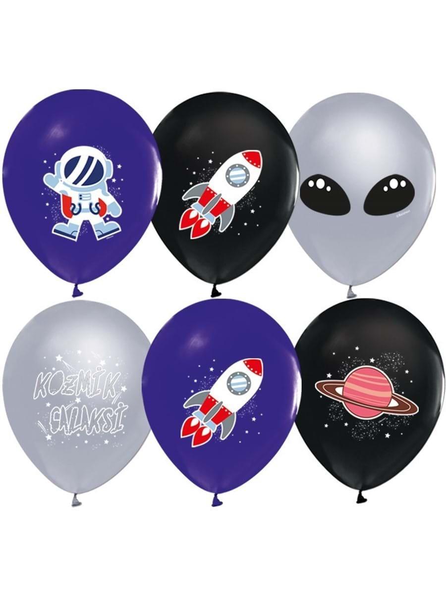 BALON KOZMİK GALAKSİ BASKILI 8 Lİ