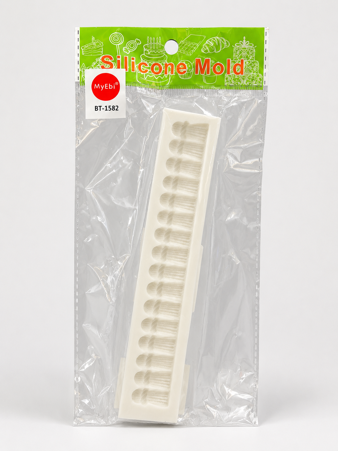 BT-1582 SIRALI MOTİF BORDÜR SİLİKON KALIP 17 CM X 3 CM