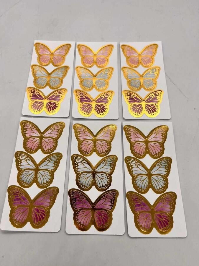 KAĞIT KELEBEK SÜS VARAKLI 18 PARÇA BRS-