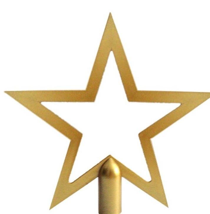 AST2818 YILBAŞI BOŞ YILDIZ AĞAÇ TEPELİĞİ GOLD - ALTIN 18CM