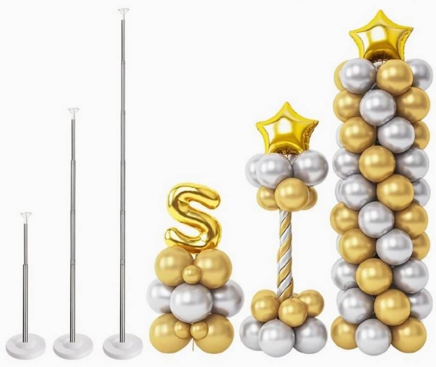 BRS-3391 BALON KULESİ TELESKOBİK METAL ÇUBUKLU 210 CM