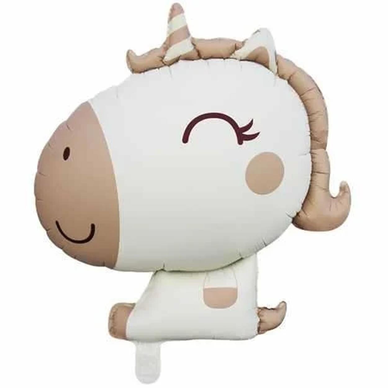 KARAMEL RETRO FOLYO BALON UNICORN KAFA 65X78 CM