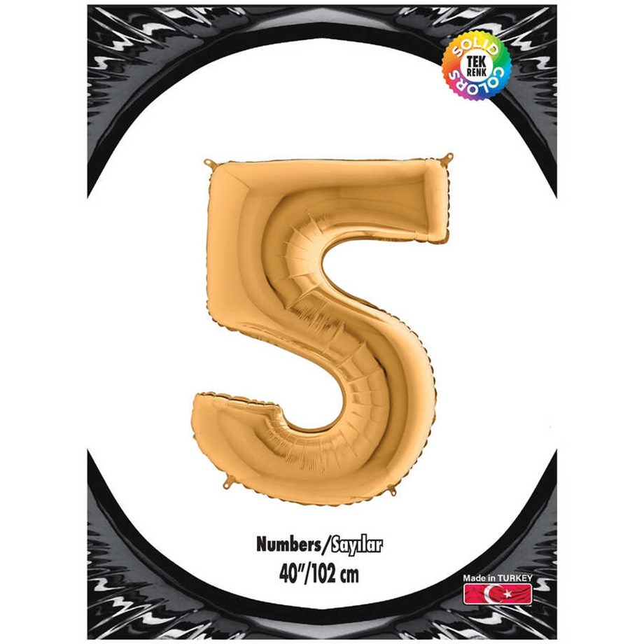 5 GOLD 40 INCH FOLYO BALON  KİKA 088 | AdanaPastaMalzemeleri.com 5 GOLD 40 INCH FOLYO BALON  KİKA 088