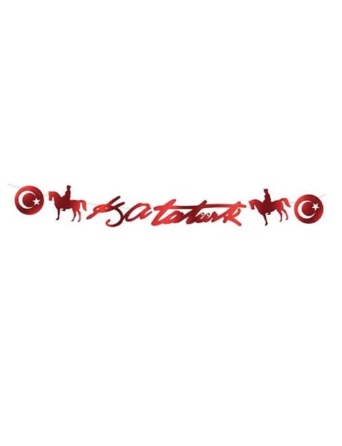 KEMAL ATATÜRK KALİGRAFİ BANNER KIRMIZI