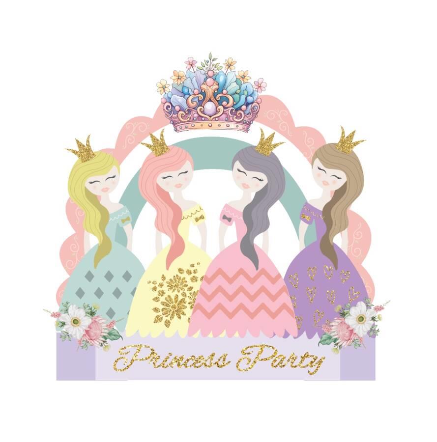 PRENSES TEMALI DEKORATİF PANO MASA ÜSTÜ SET 3 LÜ