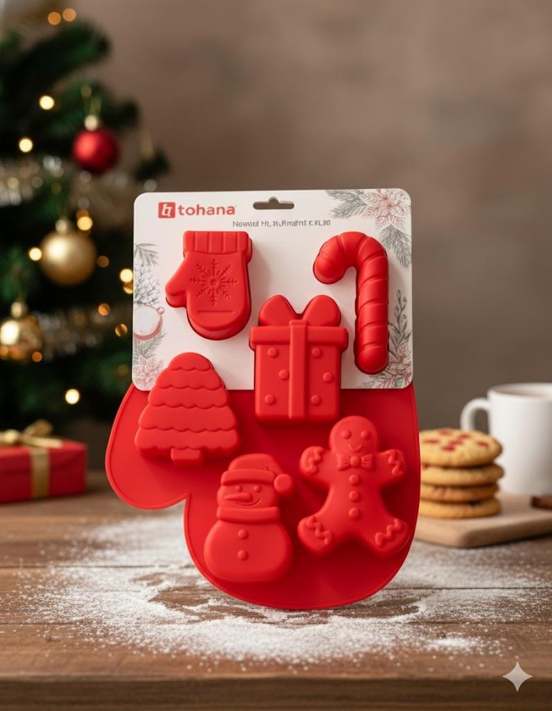 THN41315 YENI YIL SİLİKON GINGERMAN KALIBI YILBAŞI
