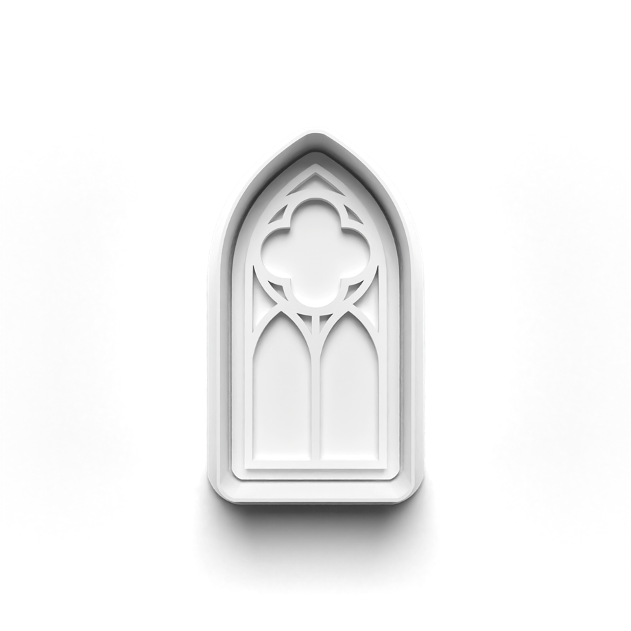 GOTİK KİLİSESİ PENCERESİ KURABİYE KALIBI KESİCİ VE DAMGASI 3D-0610_3