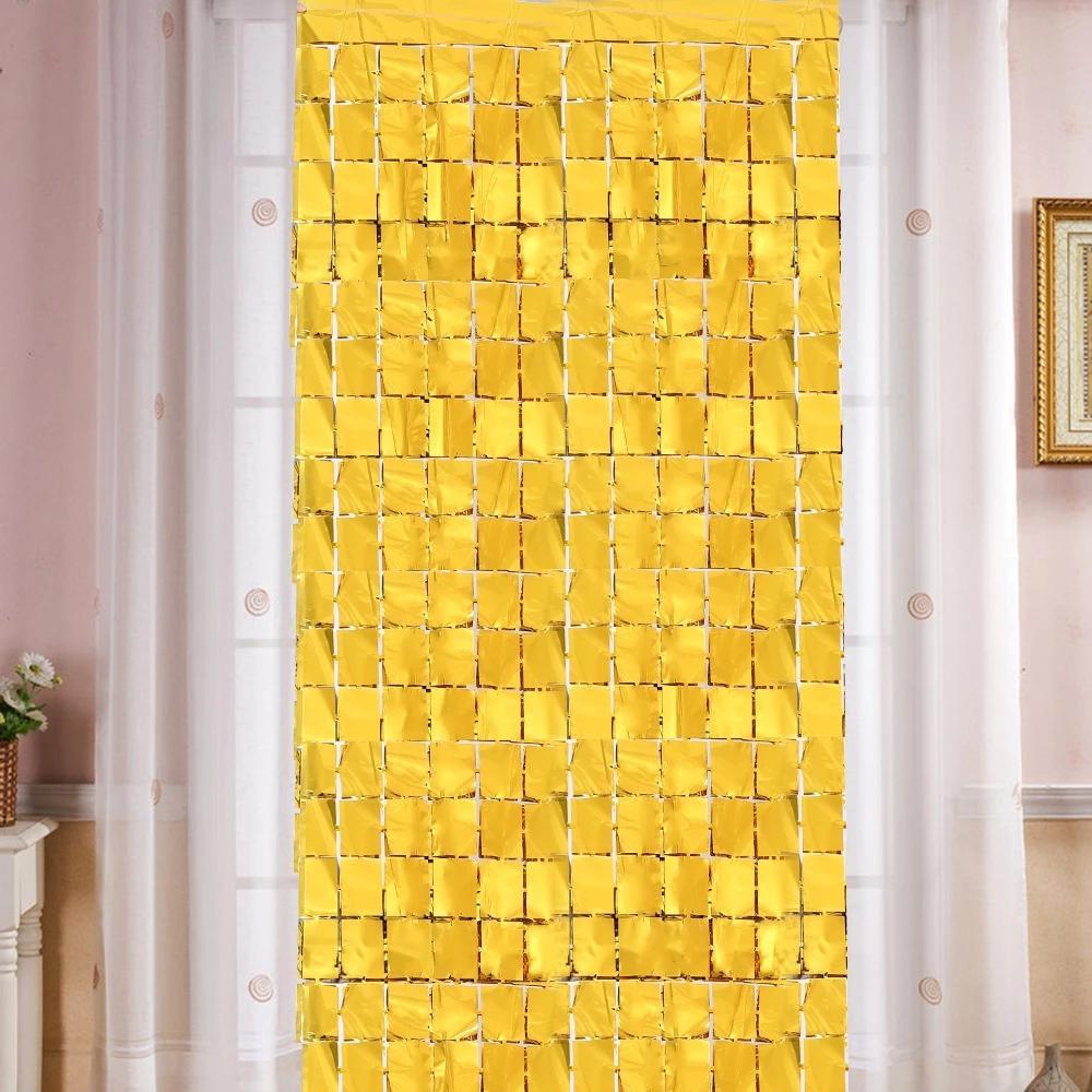 KARE METALİZE GOLD ARKA PLAN PERDESİ İTHAL