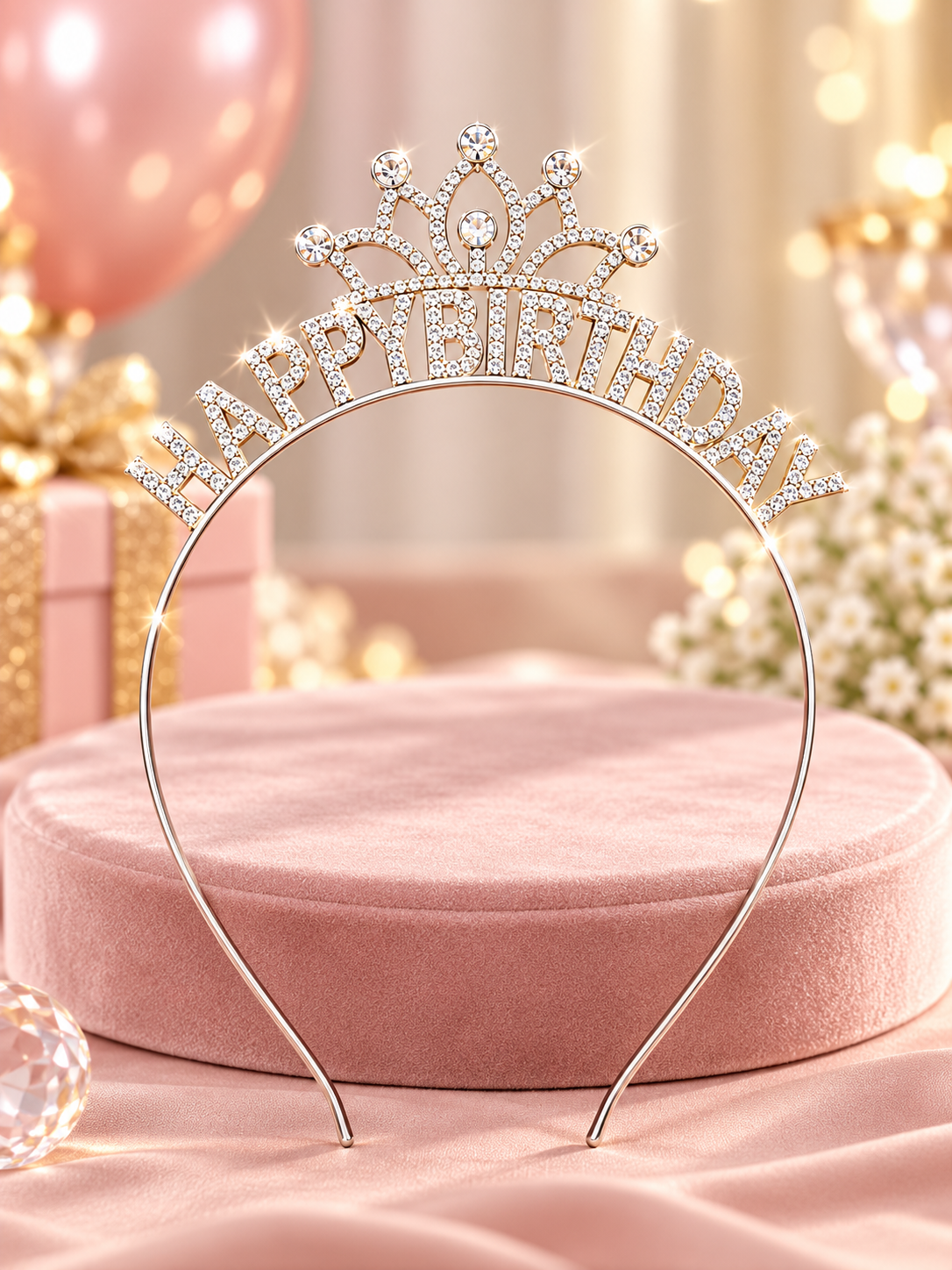 ERT-TAC-111-H.BDAY TAÇ METAL TAŞLI HAPPY BIRTHDAY TAÇLI LÜX
