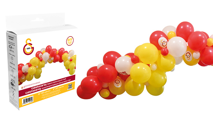 BALONEVİ GALATASARAY ASORTİ BALON DEKORASYON SETİ 70 Lİ