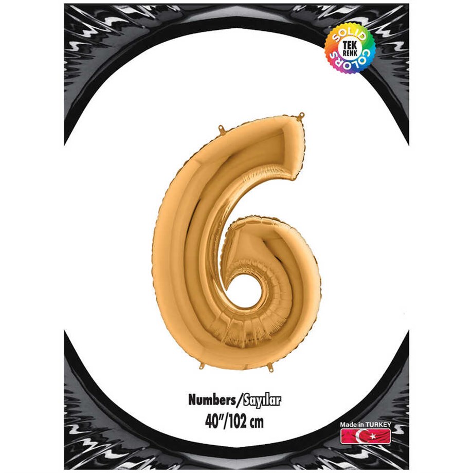 6 GOLD 40 INCH FOLYO BALON  KİKA 0889 | AdanaPastaMalzemeleri.com 6 GOLD 40 INCH FOLYO BALON  KİKA 0889