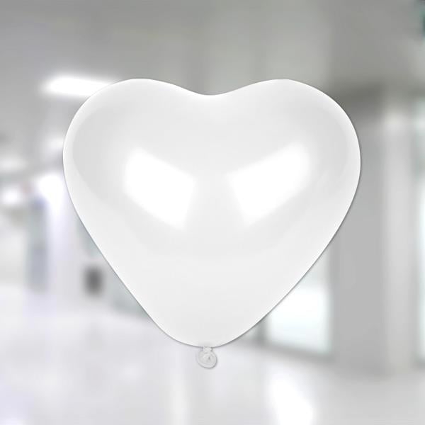 5'' KALP BALON BEYAZ 10 AD