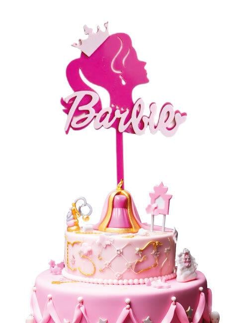 AKRİLİK PASTA ÜSTÜ ÇUBUKLU BARBİE - HAPPY KELEBEK MODELLER BRS-4206