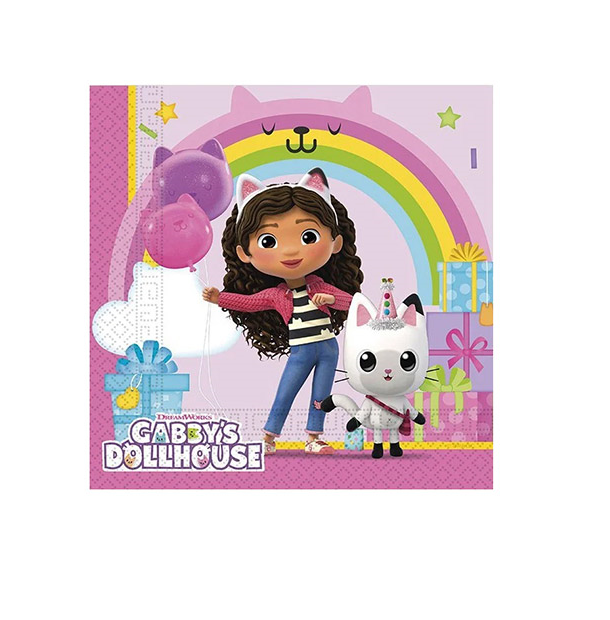 PEÇETE GABBYS DOLLHOUSE 33*33 CM 20 ADET