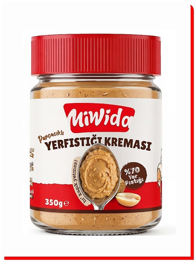 MİWİDA PARÇACIKLI YER FISTIĞI KREMASI 350 GR