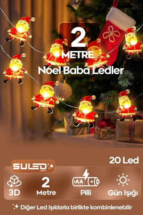 LED NOEL BABA TEMALI DEKORATİF IŞIK SULED
