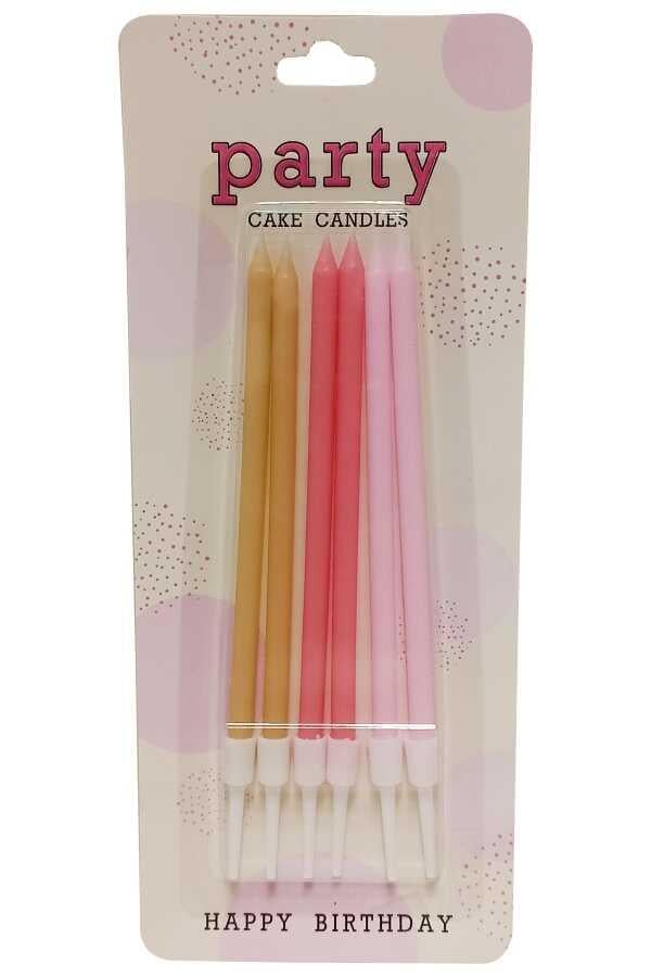 ÇUBUK MUM PEMBE 11 CM 6 ADET ORC-MUM-105/P