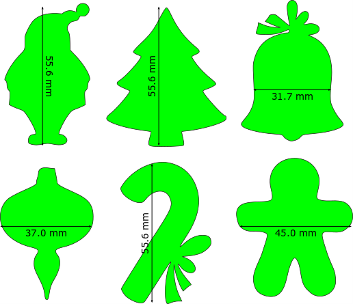 YILBAŞI KESİCİ NOEL CHRISTMAS SETİ 6 ADET YLB-001