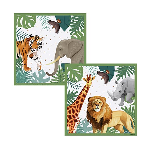 PEÇETE WILD LIFE 33*33 CM 20 ADET