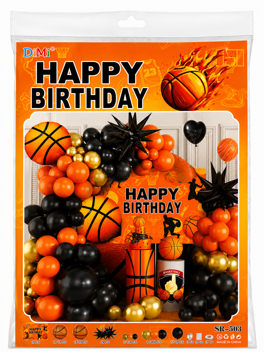 BASKETBALL CHAMPIONS PARTYBOX XL DOĞUM GÜNÜ FULL SET