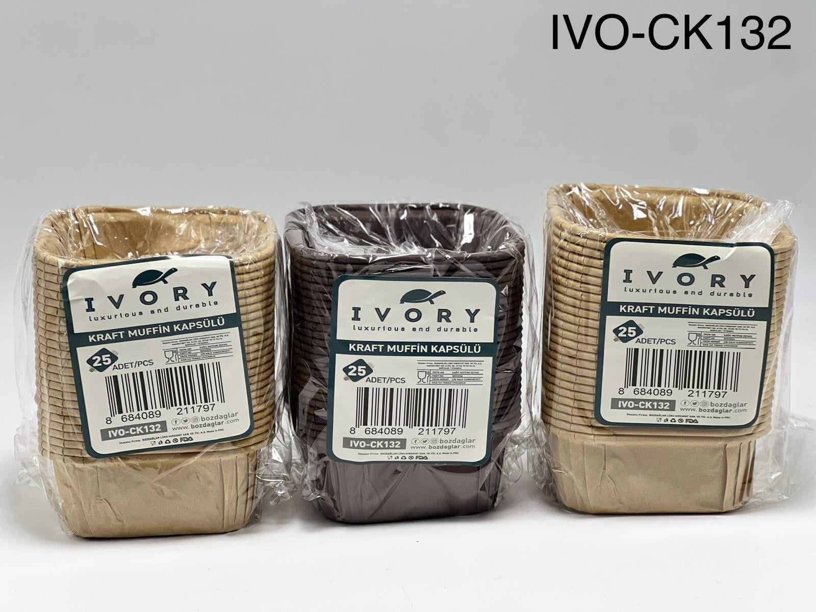 KRAFT MUFFİN KAPSÜLÜ IVO-CK132 85X85X30 MM