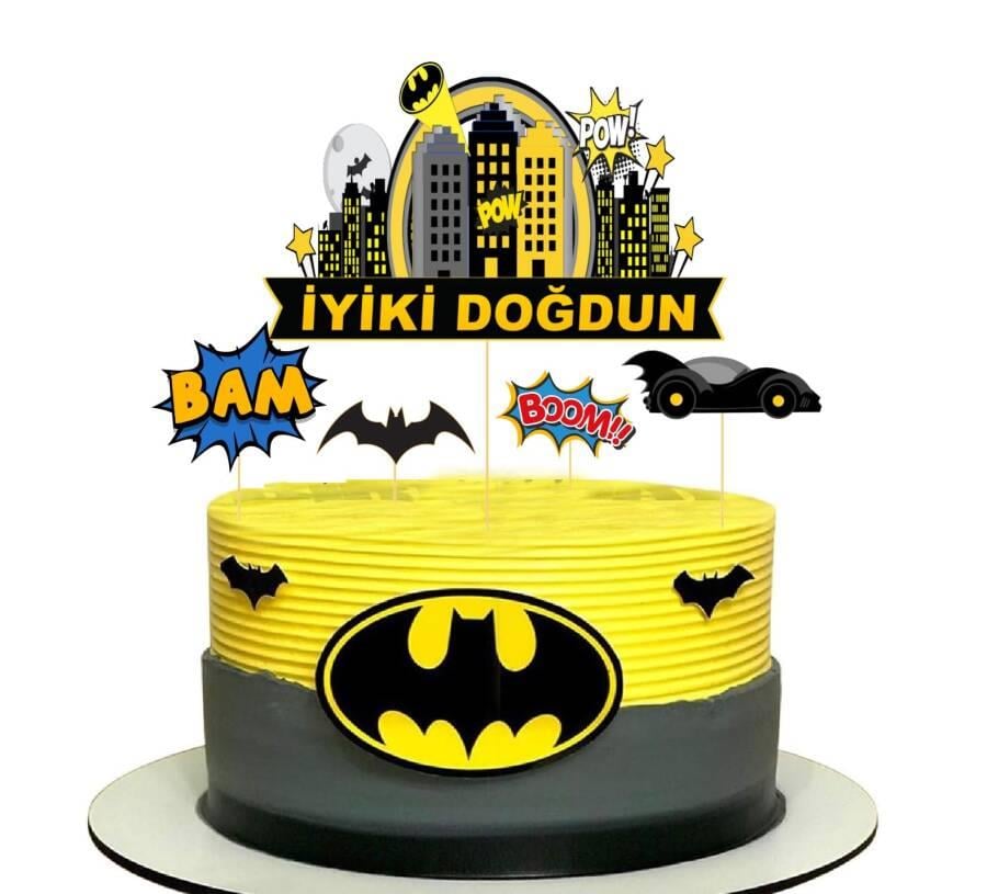 BATMAN TEMALI ÖZEL TASARIM KÜRDAN SET 5 ADET BRS