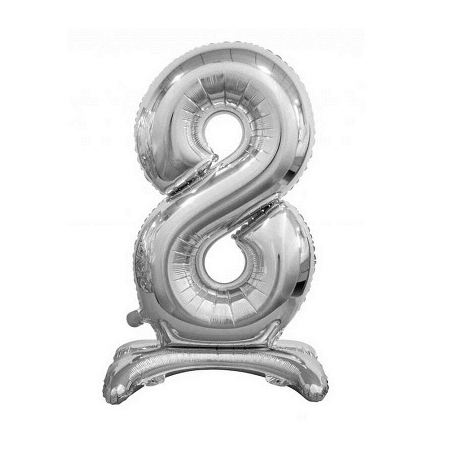 8 AYAKLI RAKAM FOLYO BALON GÜMÜŞ 32 INCH | AdanaPastaMalzemeleri.com 8 AYAKLI RAKAM FOLYO BALON GÜMÜŞ 32 INCH