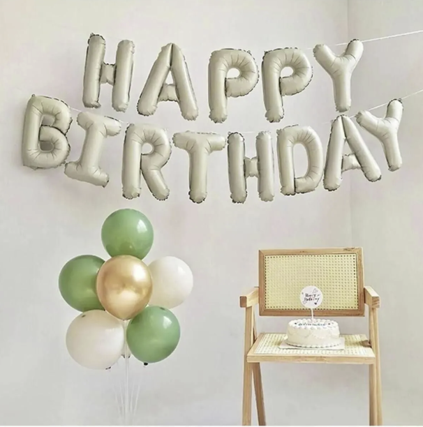 16'' HAPPY BRITDAY FOLYO KREM 5858