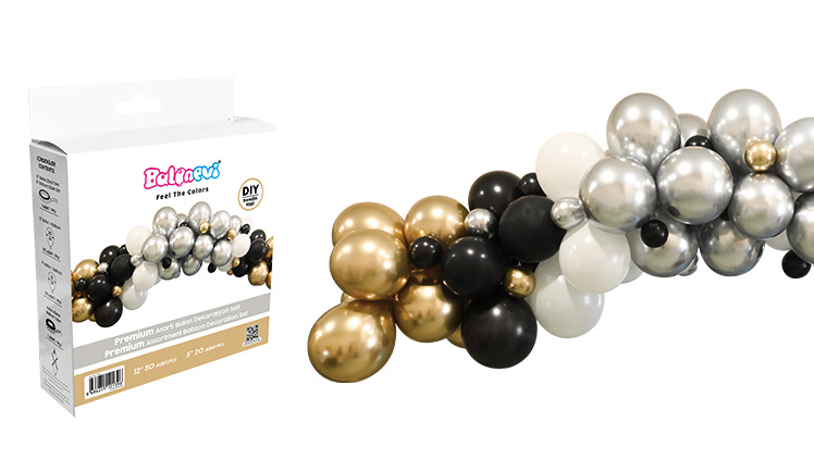 BALONEVİ PREMIUM ASORTİ BALON DEKORASYON SETİ 70 Lİ