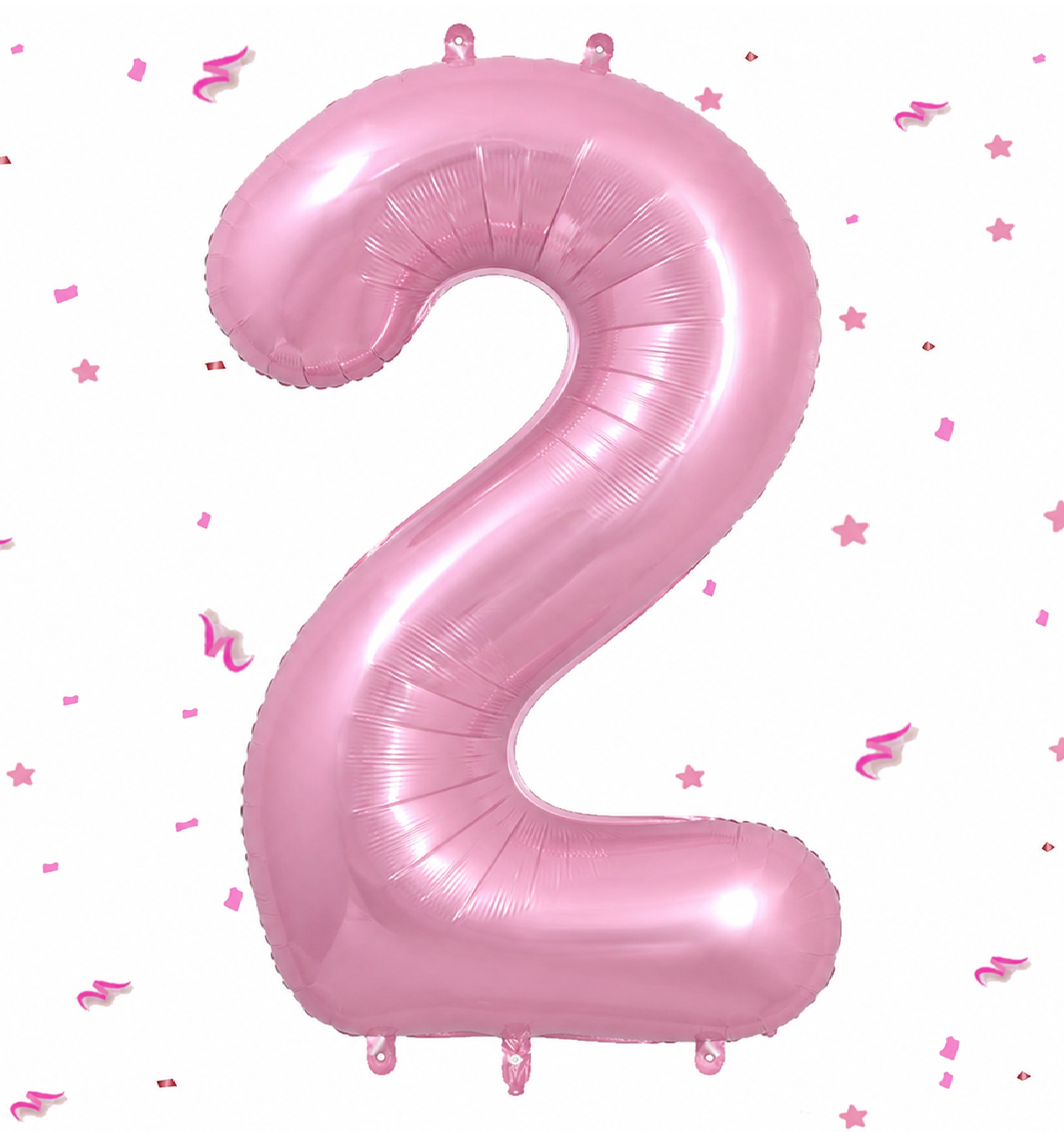 2 PEMBE 34 INCH FOLYO BALON ŞEKER PEMBESİ