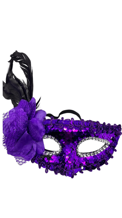 MASKE PLASTİK LÜX PULLU ÇİÇEKLİ BRS-3378