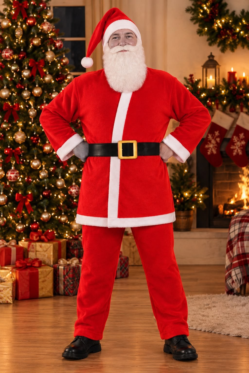 YILBAŞI YETİŞKİN ELBİSE NOEL BABA