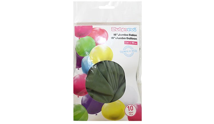18'' KÜF YEŞİLİ BALON 10 AD